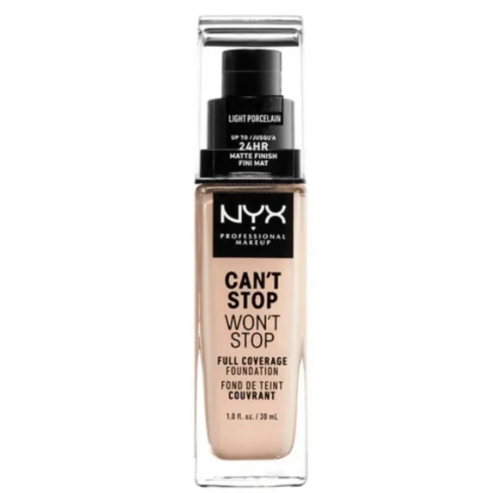 NYX MAKEUP Can't Stop Won't Stop Full Coverage Foundation Light Porcelain